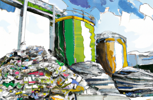 Con Ambiente, le aziende possono svolgere un intero processo di smaltimento dei rifiuti in pochi click! Immagine smaltimento dei rifiuti, DALL-E